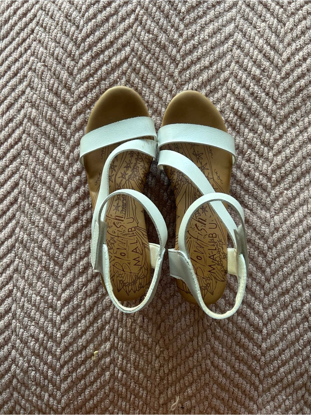 Amazon Kids White Strappy Sandals with Ankle Strap